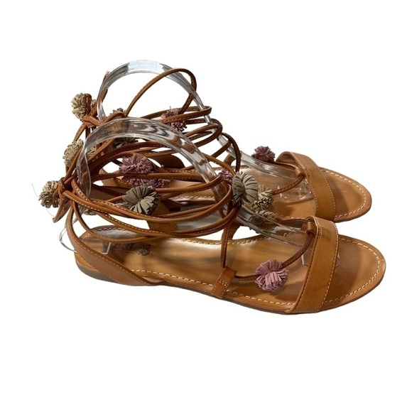 Carlos by Carlos Santana | Women's Brown Gia Sandal - Size 9, Lace-up - Picture 3 of 13